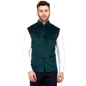 Red Velvet Nehru Jacket